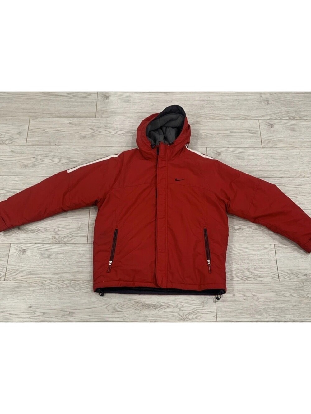 FALL/WINTER Nike Men's Red Solid Winter Jacket Size L